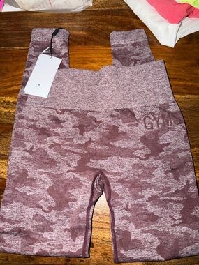 Gymshark Mauve Camouflage Seamless Leggings